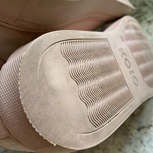 $295 Koio Capri Fiore Pink Leather Italian Lace Up Low Top Sneakers 38 Fiore - Picture 12 of 15